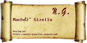 Machó Gizella névjegykártya